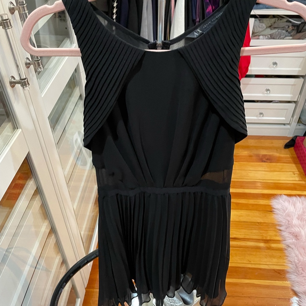 Pleated chiffon dress